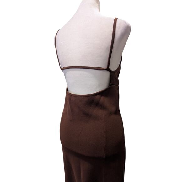 GAUGE81 Chocolate Seca Cutout Knit Mini Party Dress Size 38 - Picture 4 of 11